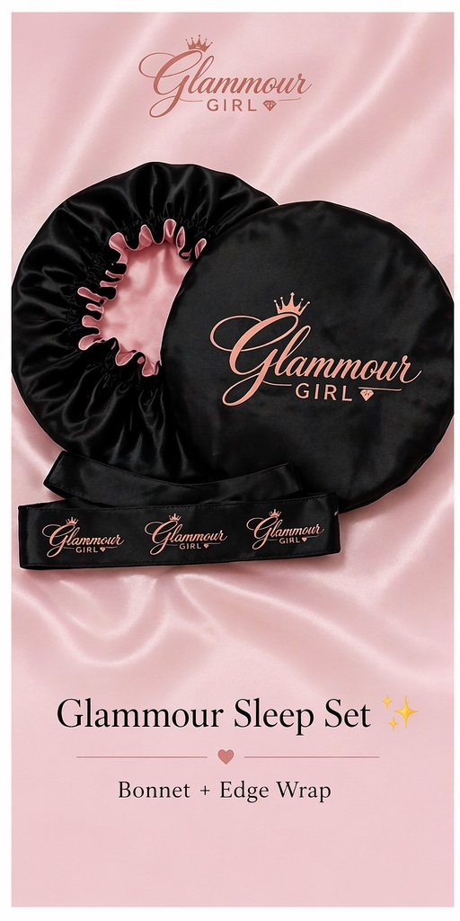 The Glammour Sleep Set ✨
Bonnet + Edge Wrap